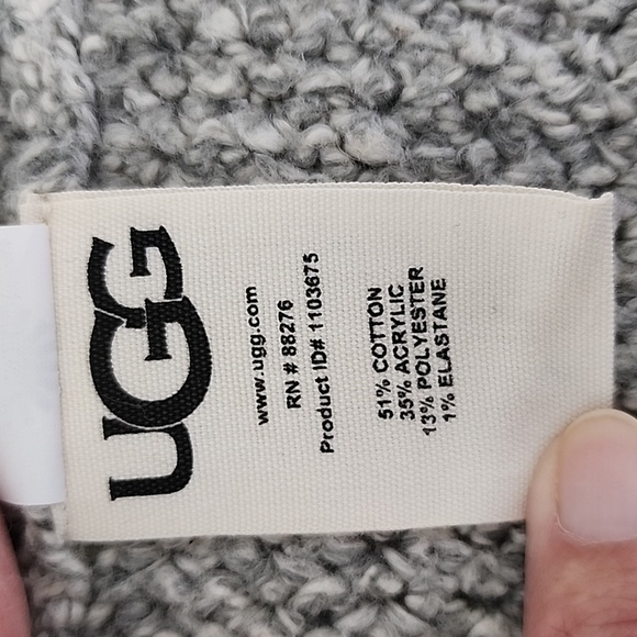 Ugg Joanna Fuzzy Boucle Grey Boho Poncho Size XS - Picture 14 of 16